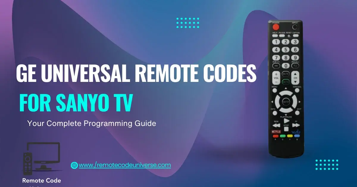 ge universal remote codes for sanyo tv